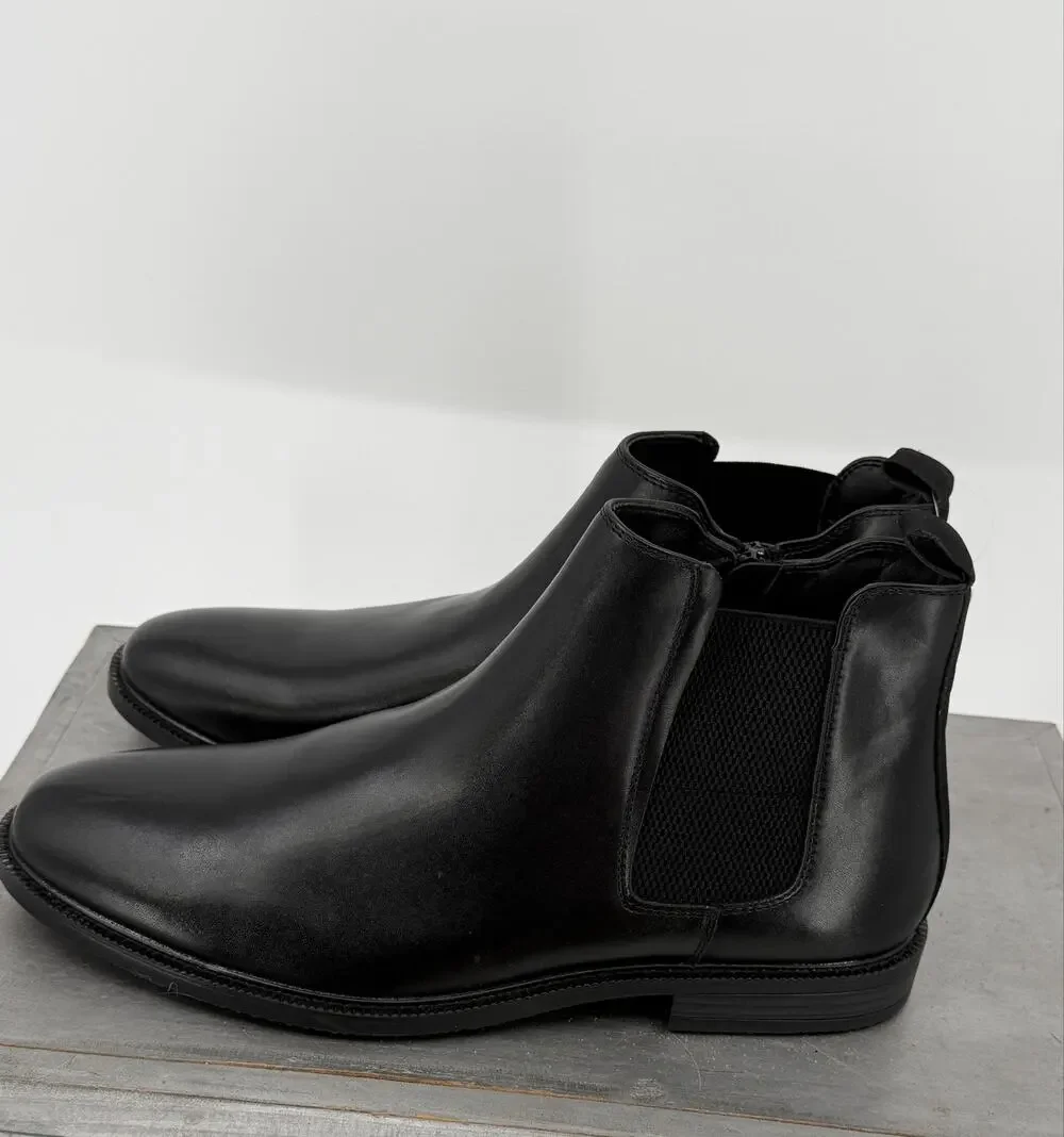 J.Ferrar Men's Blake Chelsea Ankle Boots Black Memory Foam Size 13 NWT